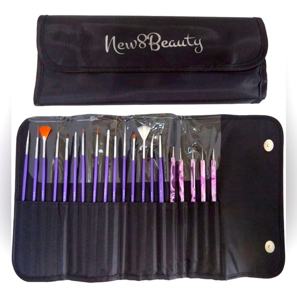 Nail Art Brushes Kit-Dotting Pens,Marbling,Detailing,Painting,Striping Tools - Picture 1 of 6